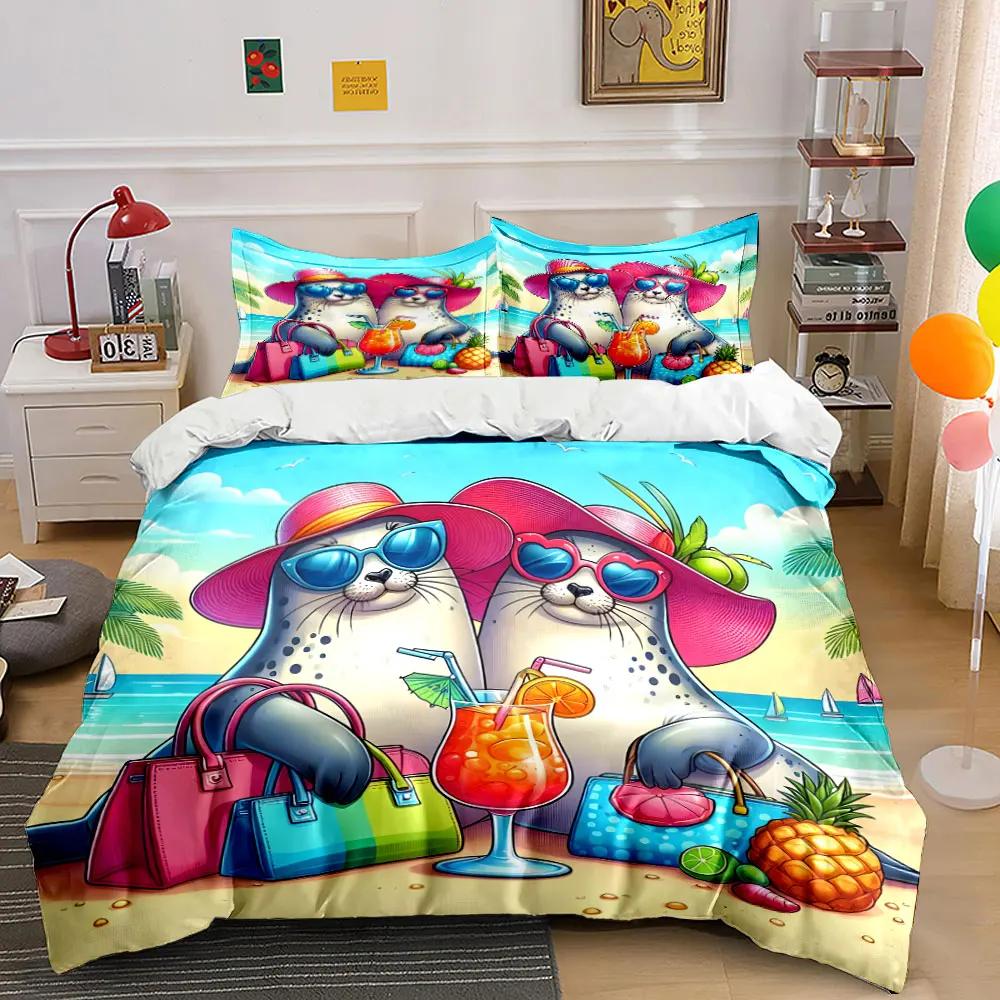 Colorful Beach Accessories Set Multiple sizes kid's and adults' bedroom Exquisite 3PC bedding set, gift