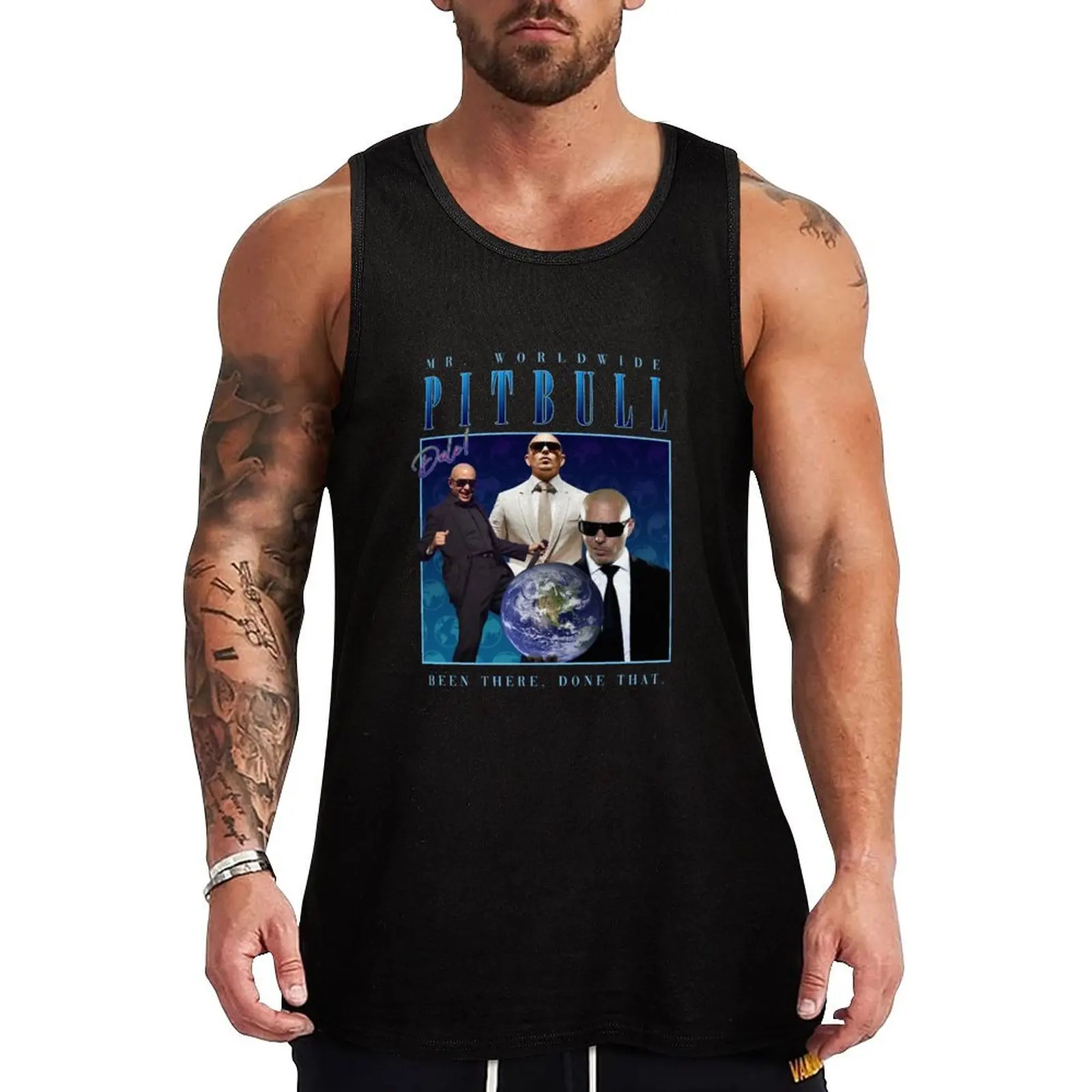 

pitbull homage shirt (parody) Tank Top fashion 2024 man clothes for men