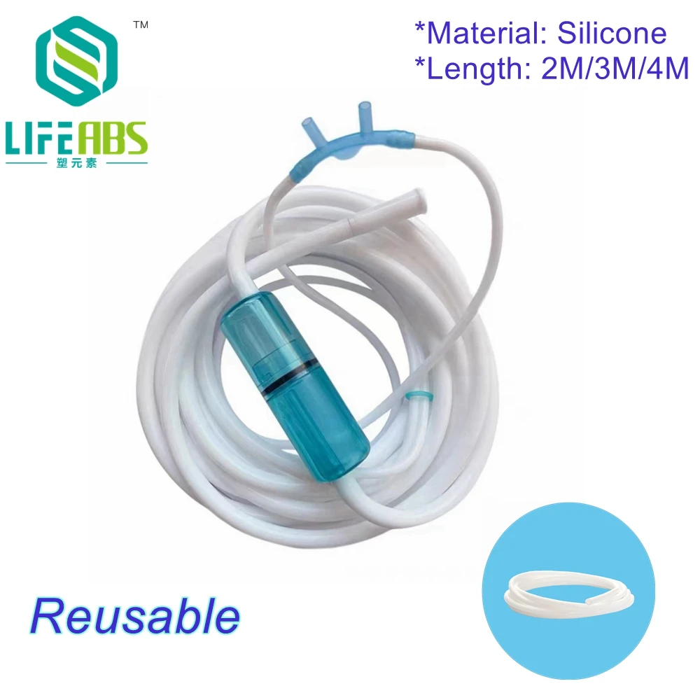 PVC/ Silicone High-Flow Hydrogen / Oxygen Nasal Cannula Headset Nasal Type Hydrogen Inhalation Machine Suction Tube