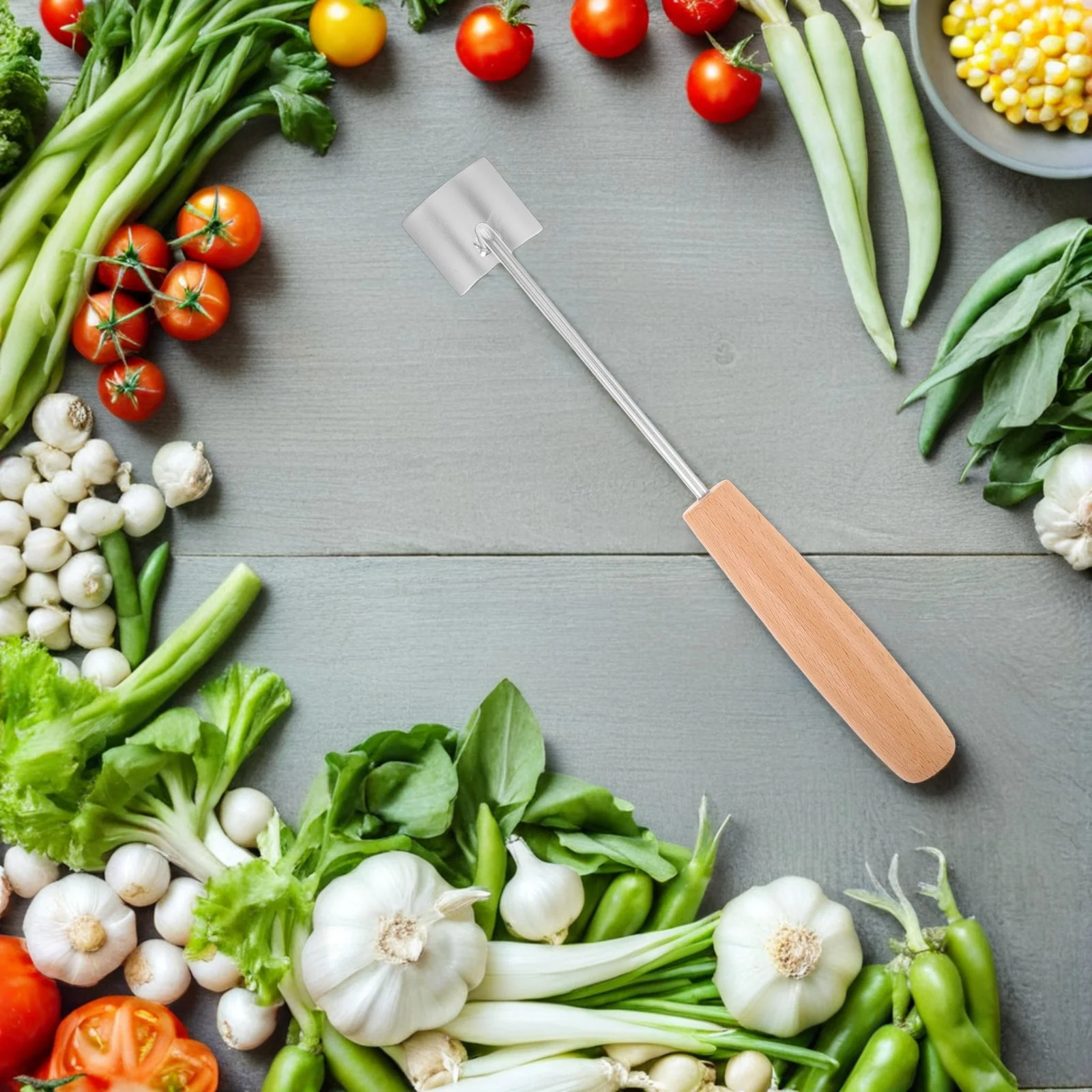 

2Pcs Corn Cob Peeler Wood Handle Stainless Steel Kernel Remover Manual Corn Stripper Tool Kitchen Gadget Household Chestnut