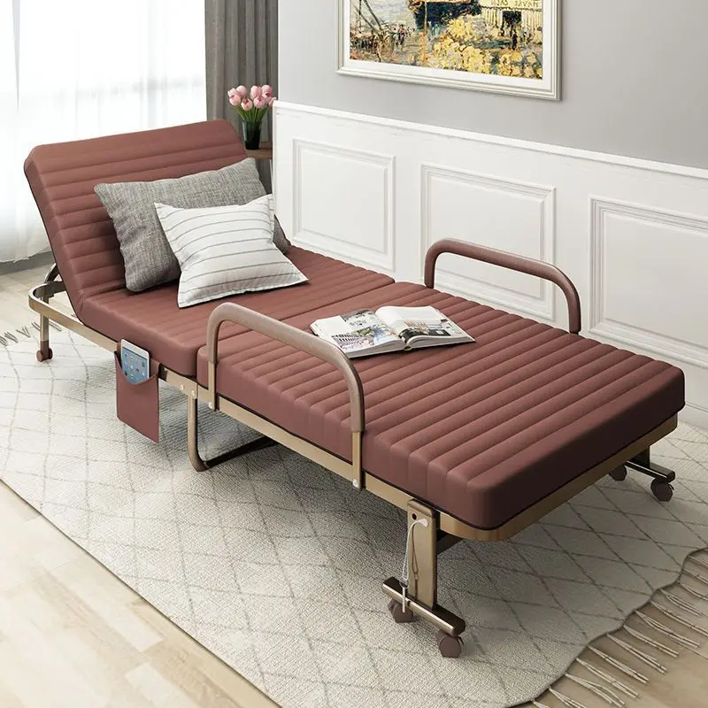 Folding bed Simple and fashionable economical cotton shrink bed Household escort bed