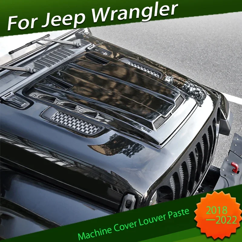 

Engine Cover Louver Stickers Suitable for Jeep JL Wrangler 4XE 2018 2019 2020 2021 2022 Modified Engine Engine Cover Fittings