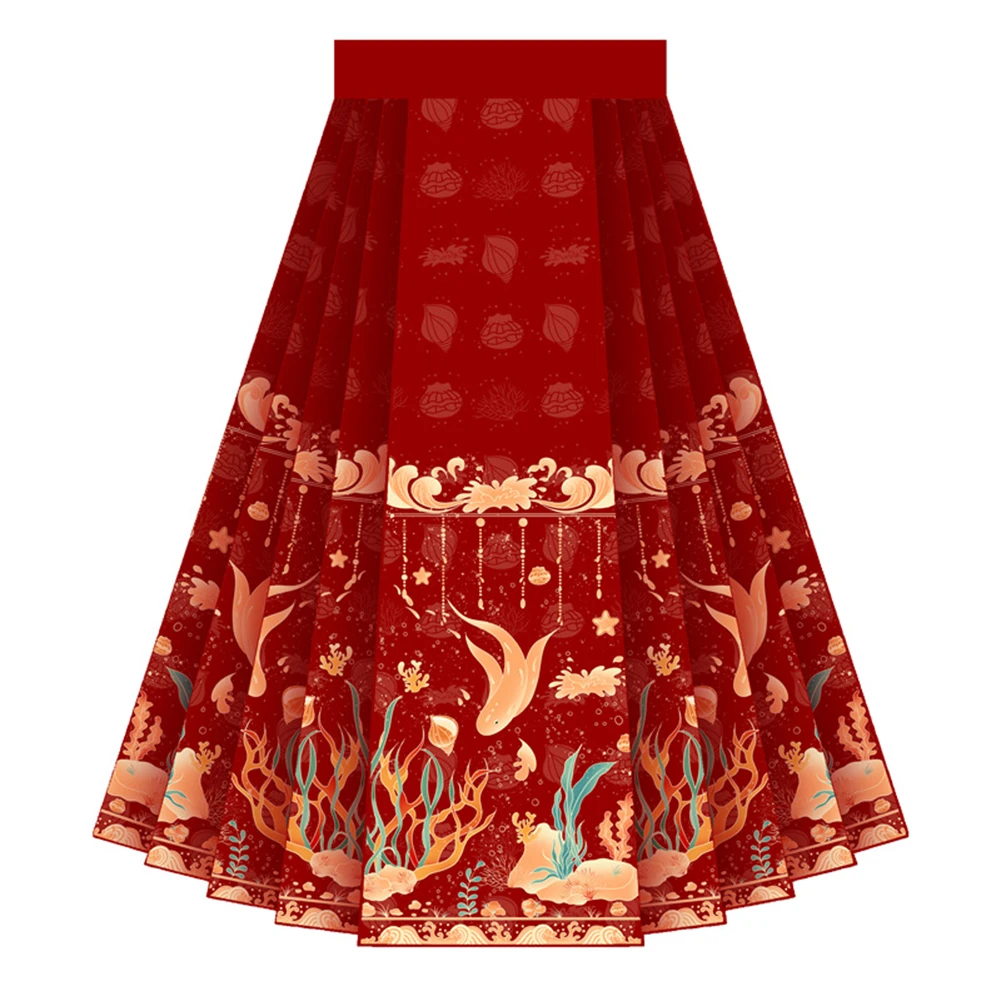 Comfy Fashion Outdoor Skirt Dress Polyester Printing Retro Toasting Women Adjustable Attire Chinese Style Hanfu