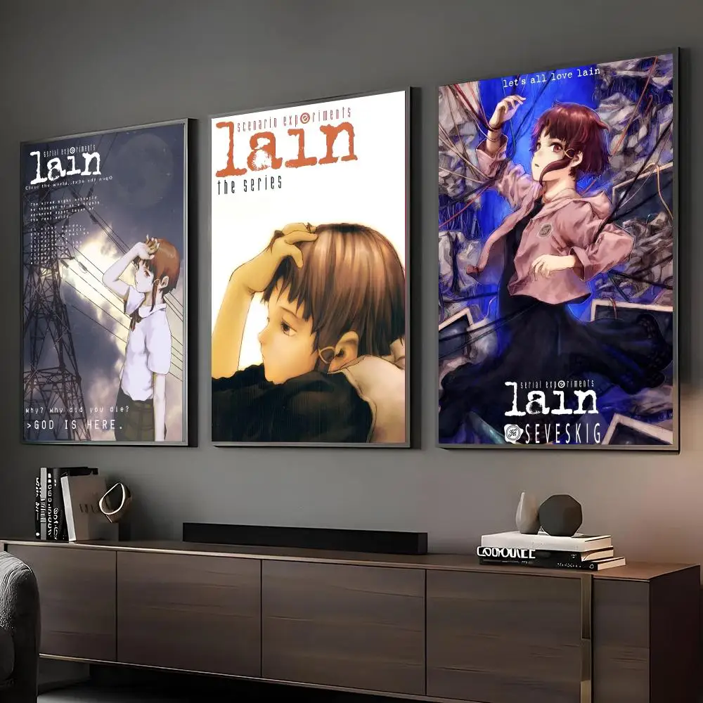 Anime Serial Experiments-S Lain Poster Poster HD Self Adhesive Waterproof Wall Art Ideal For Home Office Dorm Bedroom Great Gif