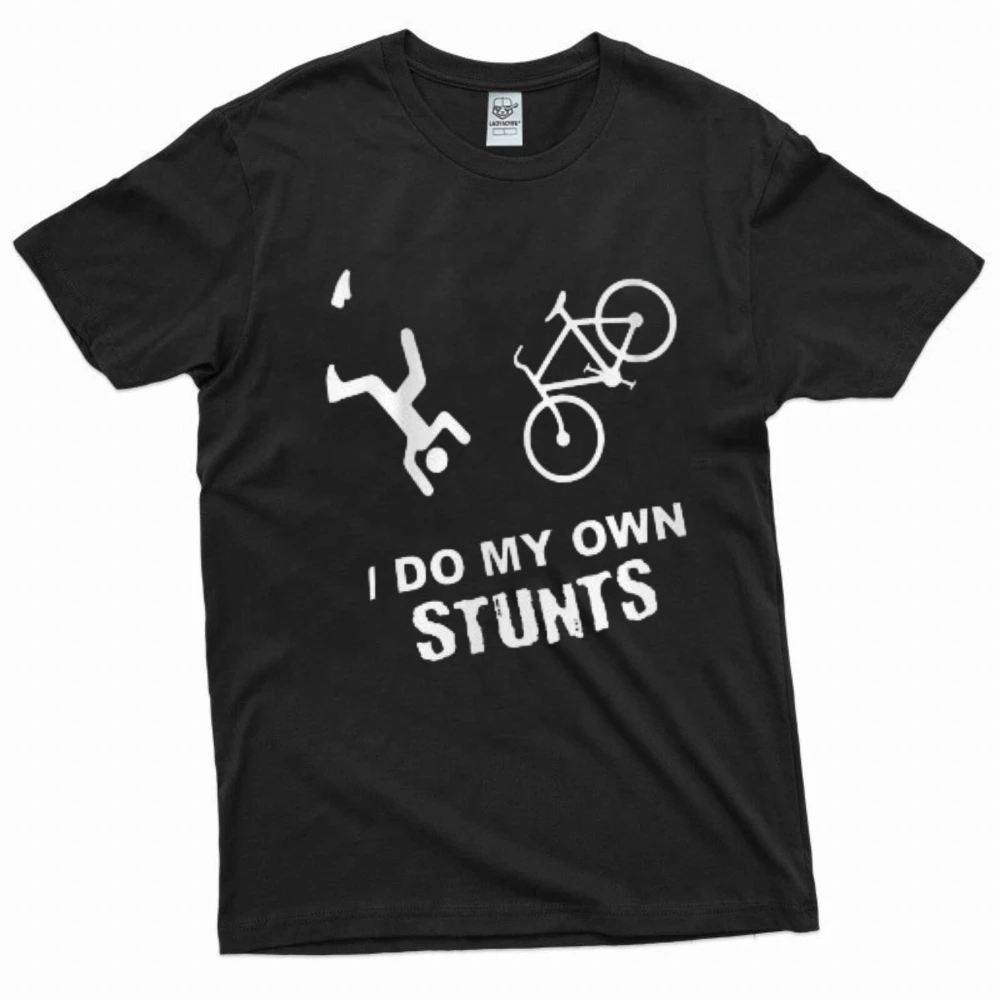Classic T-Shirt for I Do My Own Stunts Cotton Men's Tshirt Funny Cycling Fail Humor Unisex Casual Shirt Fashion Sweatshirt