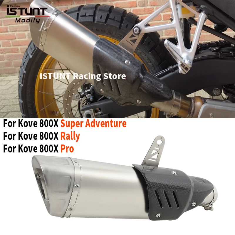 

Slip On For Kove 800X 800 X ADV Adventure Rally Pro Motorcycle Exhaust System Pipe Wiht Carbon Fiber Cover Muffler