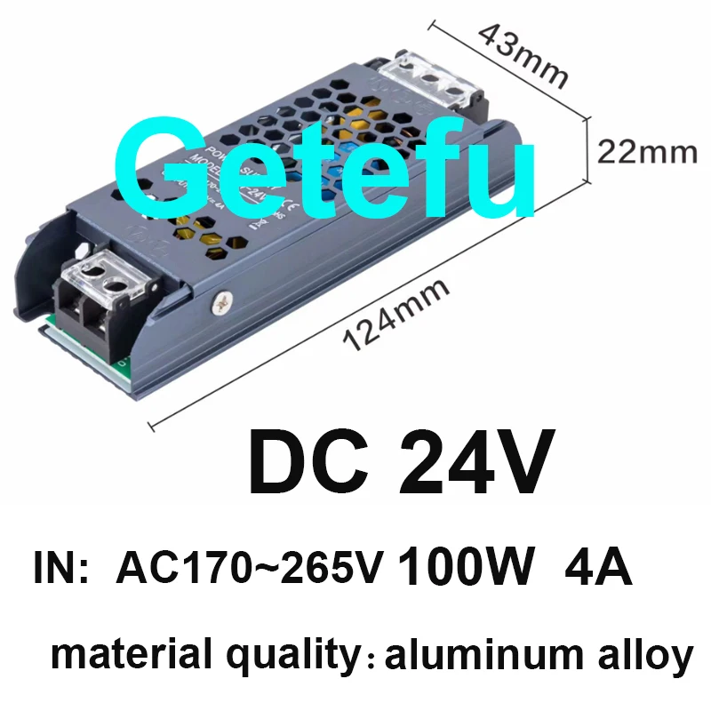 Ultra dünne LED-Strom versorgung DC 12V 24V Licht transformatoren 60W 200W 300W 400W W AC170-265V wandler Treiber für Streifen – Detail 15