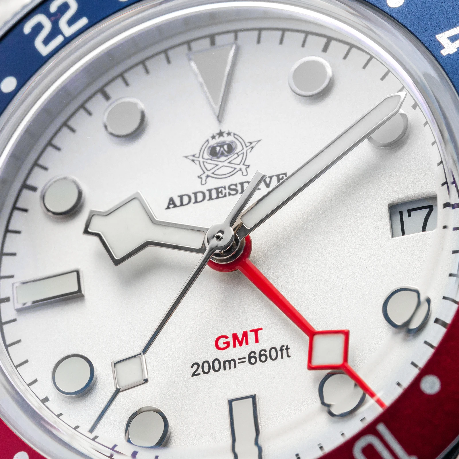 

Мужские часы ADDIESDIVE Luxury GMT515-24H, дайверские, 200 м, с изогнутым стеклом, суперлюминесцентные BGW9, из нержавеющей стали, аналоговые