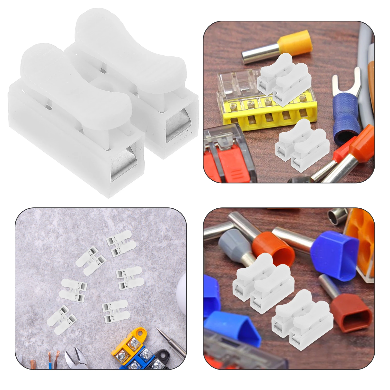 

55Pcs Quick Connect Wire Terminal Block Push Lock Connector for LED Light Electrical Cable Wiring Junction Box