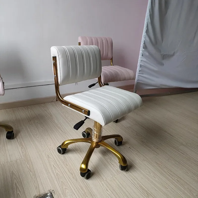 Postmodern Gold-plated Master Foot Massage Beauty And Manicure Matching Technician Chair Lifting Office Chair