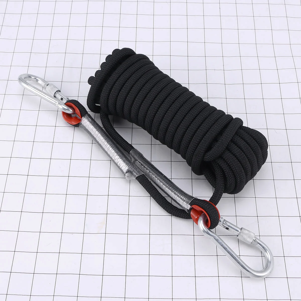 10 M Climbing Safety Sling Outdoor Rappelling Rope Black Auxiliary Cord Equipment