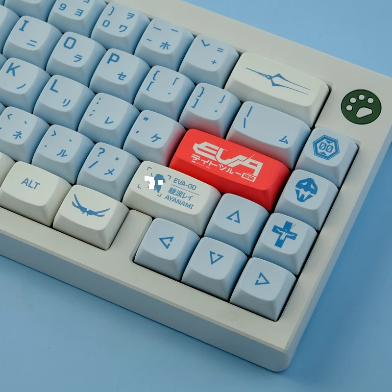 Blue Theme Keycap XDA Profile PBT Thermal Sublimation Adaptation 61/104/68/87/64/104 Keyboard Mechanical Keyboard Accessories