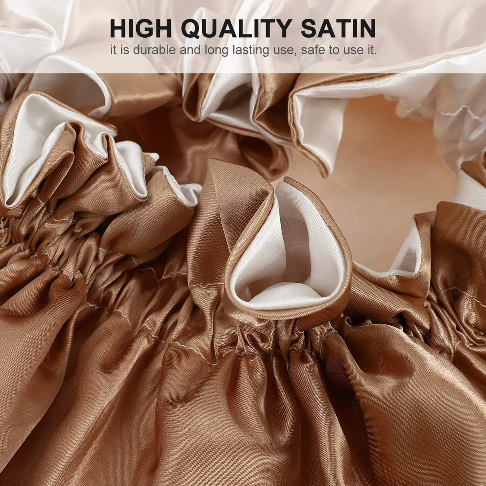 

1Set Double-Layer Satin Sleep Hats Extra Large Fit Covers Thick Hair Without Tightening Keeps Style Intact Overnight