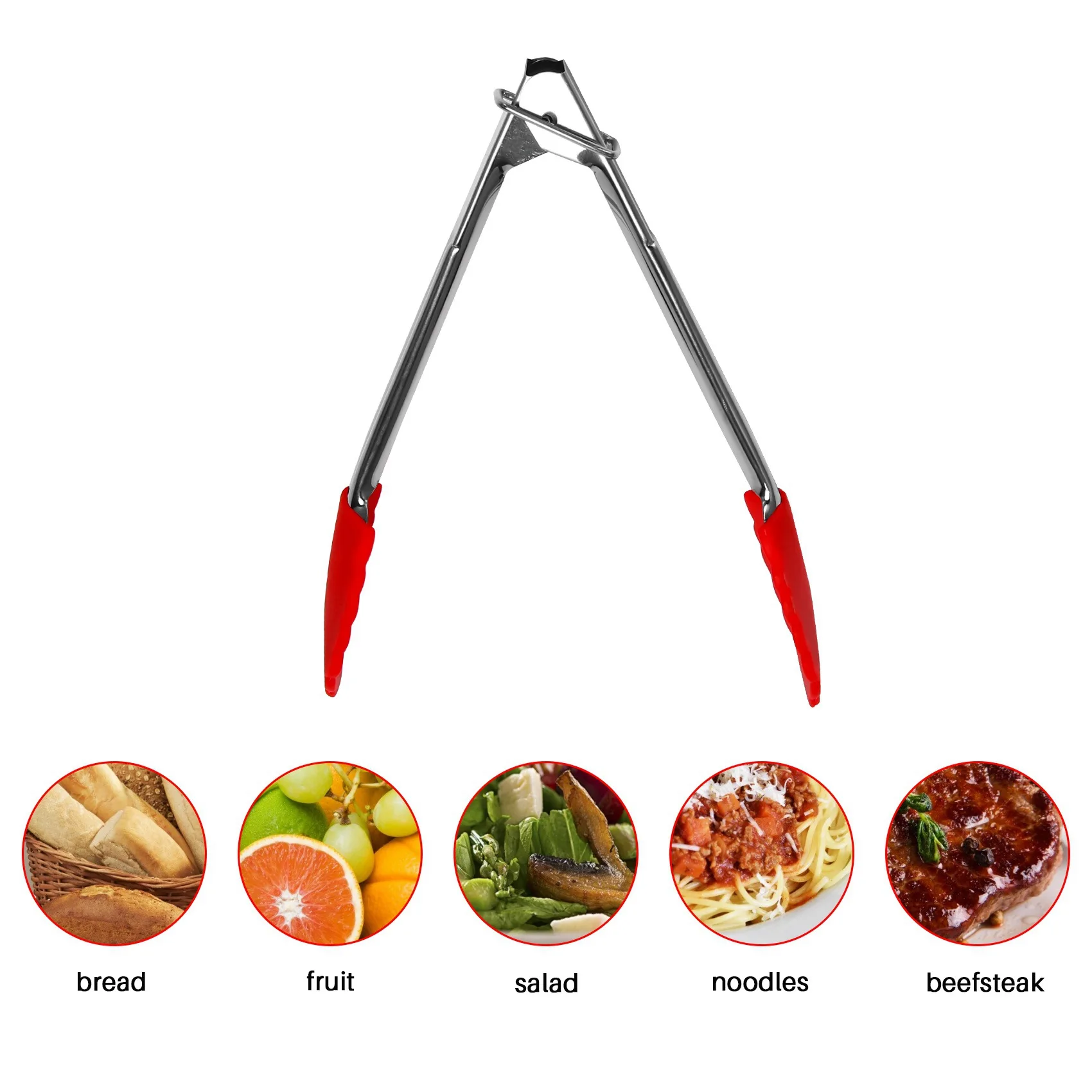 Qualitative Small Tongs With Silicone Tips 7 Inch Kitchen Tongs – Set Of 3 - Perfect For Serving Food, Cooking, Salad, Grilling