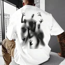 Men's Short Sleeve T-Shirt 3d Print Oversized T-Shirt For Men Summer Street T shirt Hip-Hop Man Clothes Shadow Print Tees Tops