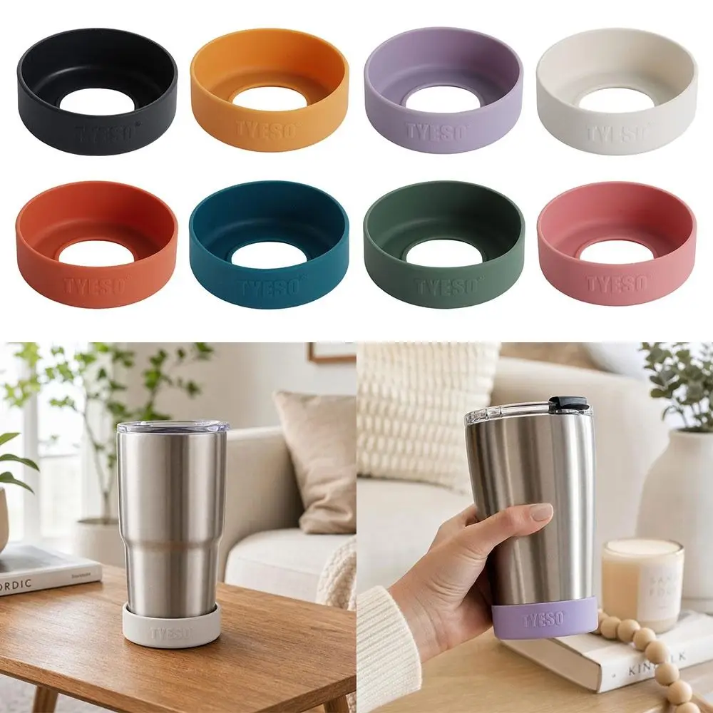 1Pcs New Anti Slip Bottle Cover 71-75mm Protective Silicone Coaster Universal Mug Cup Bottom Sleeve for Tyeso Mug