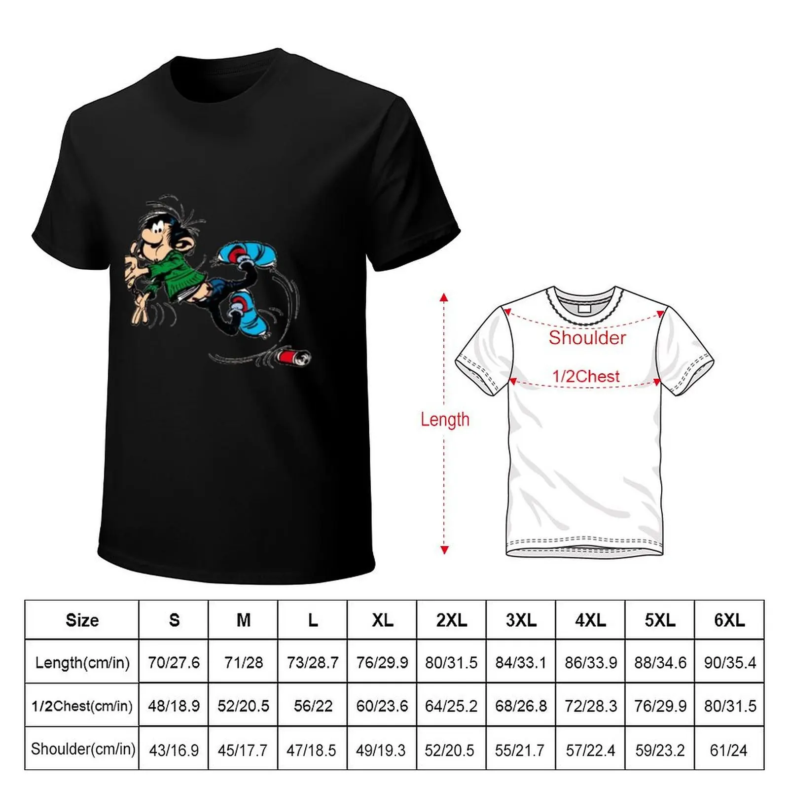 Gaston lagaffe T-Shirt t shirt men 100% cotton luxury brand T-Shirt