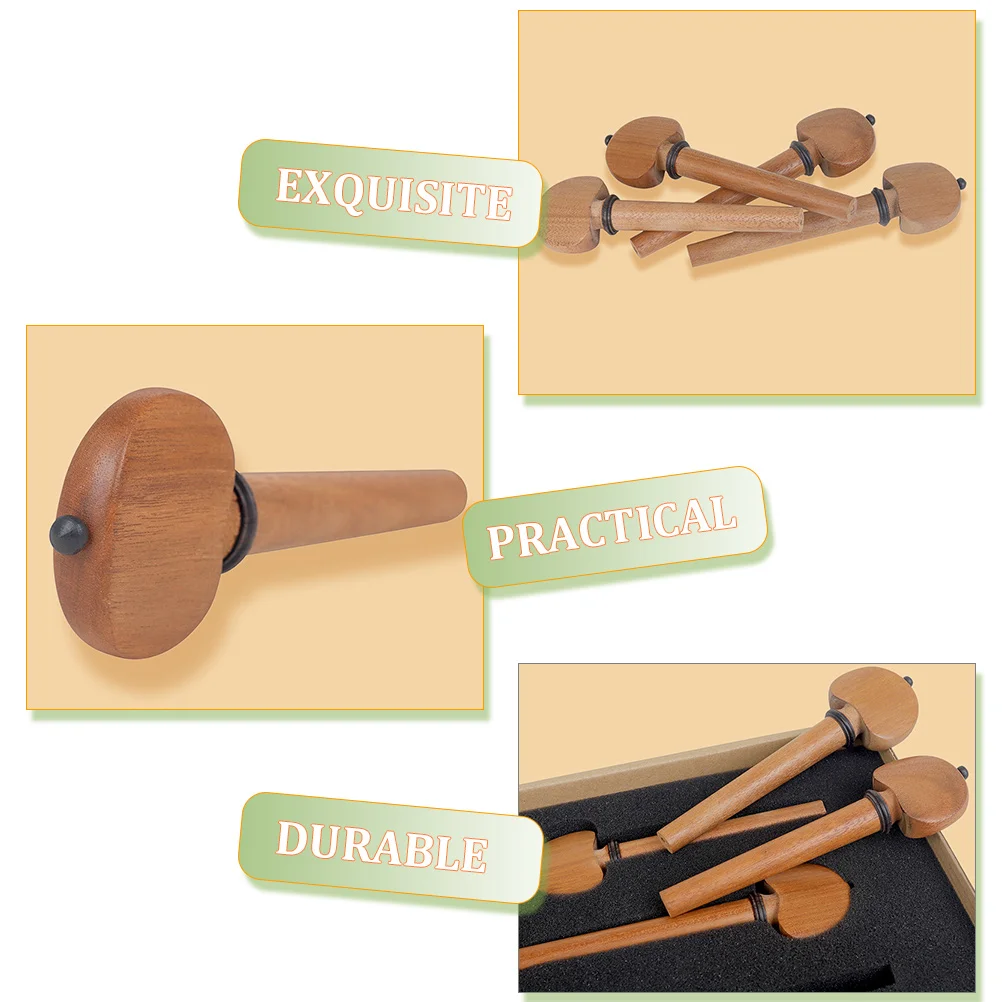 

4 Pcs Cello Tuning Peg Tune for Fine Pegs Supplies Guitar Tuner Fittings Accessories Key