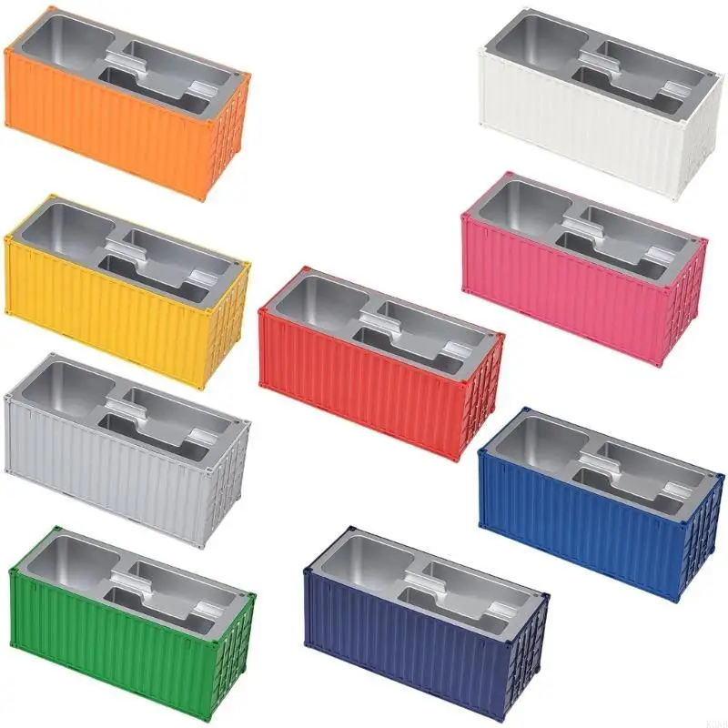 K3NB Multifunction Desk Organizers with Name Card Holder Phone Stand Shipping Container Storage Box Pen Organizers for Office