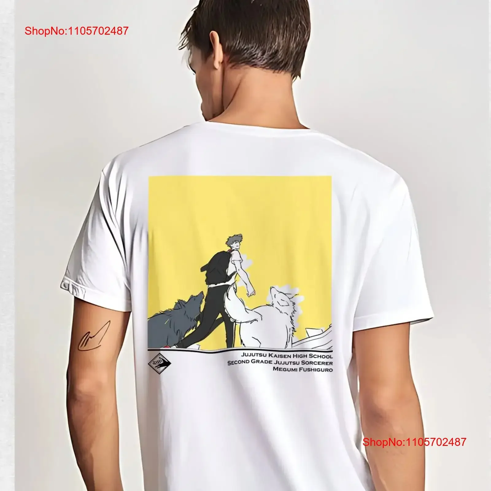 Megumi Divine Dogs T Shirt Anime Lovers for lover Manga vintage Washed Top For Everyday Wear Casual Slightly homme Stylish Soft