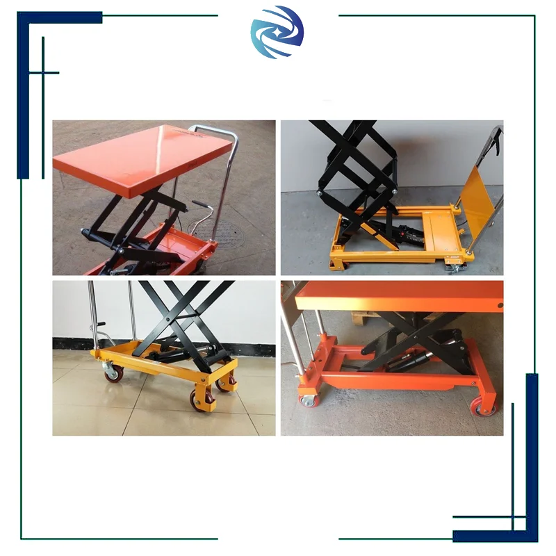 Adjustable Height Scissor Hydraulic Mobile Lift Table With Rollers Designed For Heavy Load Handling And Efficient Movement