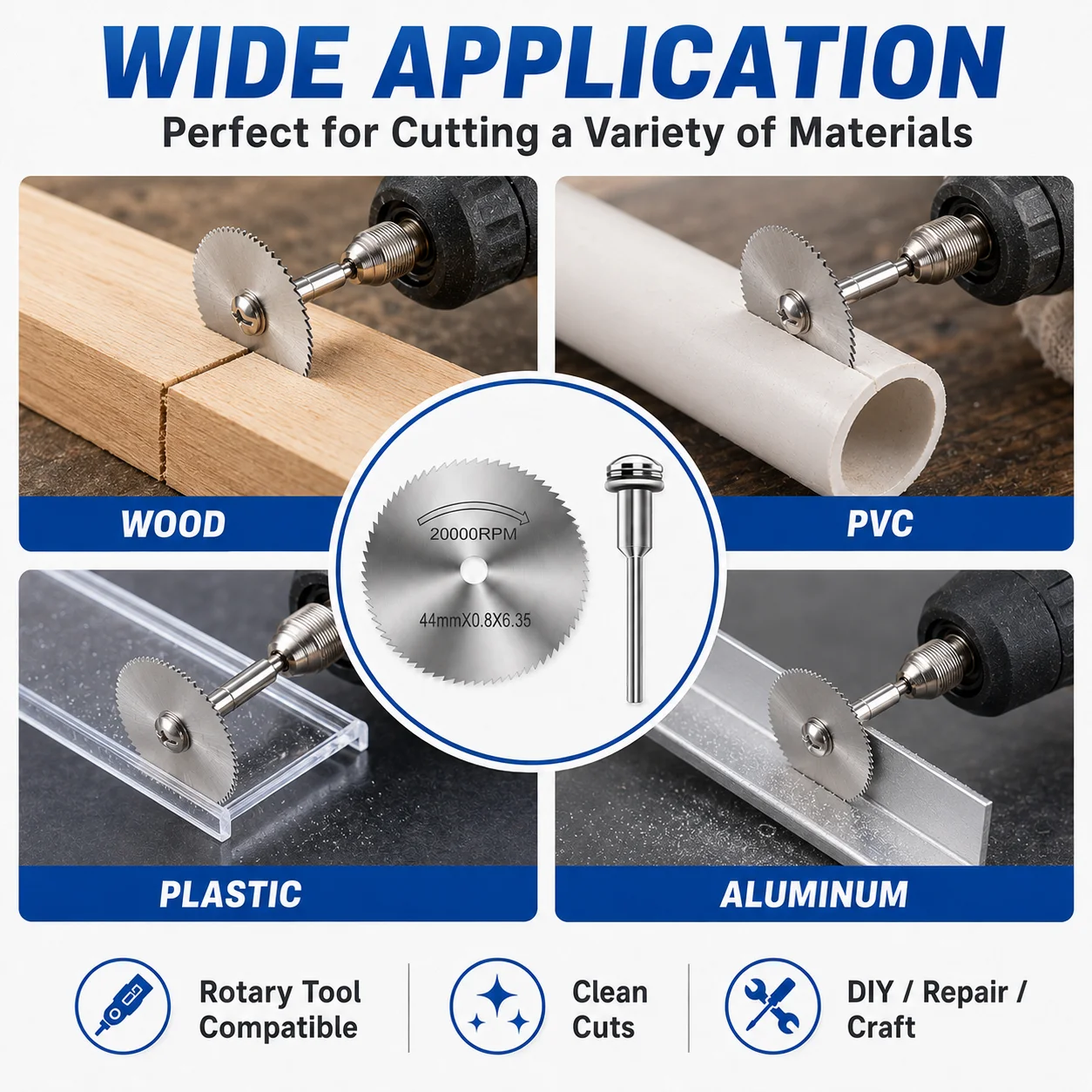 9pcs Rotary Tool Cutting Wheel - огляд і ціна Cordless Rotary Tool Kit Accessories