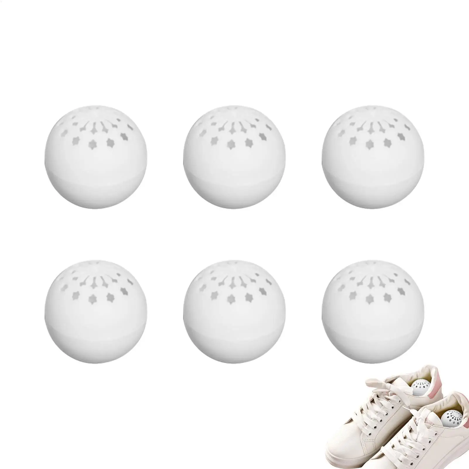 6Pcs Deodorizer Balls Sneaker Perfume Balls for Shoe Gym Bag Locker and Cars Deodorizer Neutralizing Odor Shoe Freshener Ball view 4