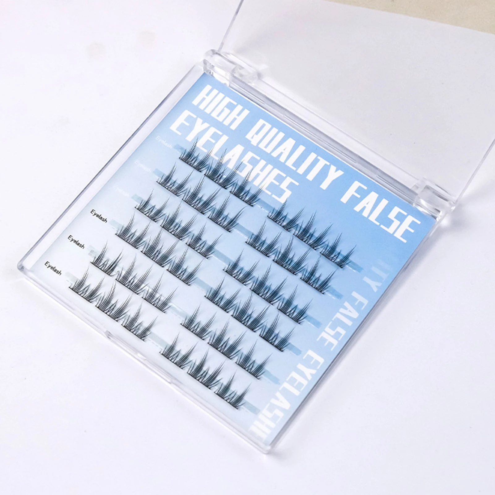 Extensões de cílios postiços finos, faça você mesmo, estilo de grupo de meninas kpop, clusters de cílios autoadesivos, cola livre, cílios individuais longos naturais
