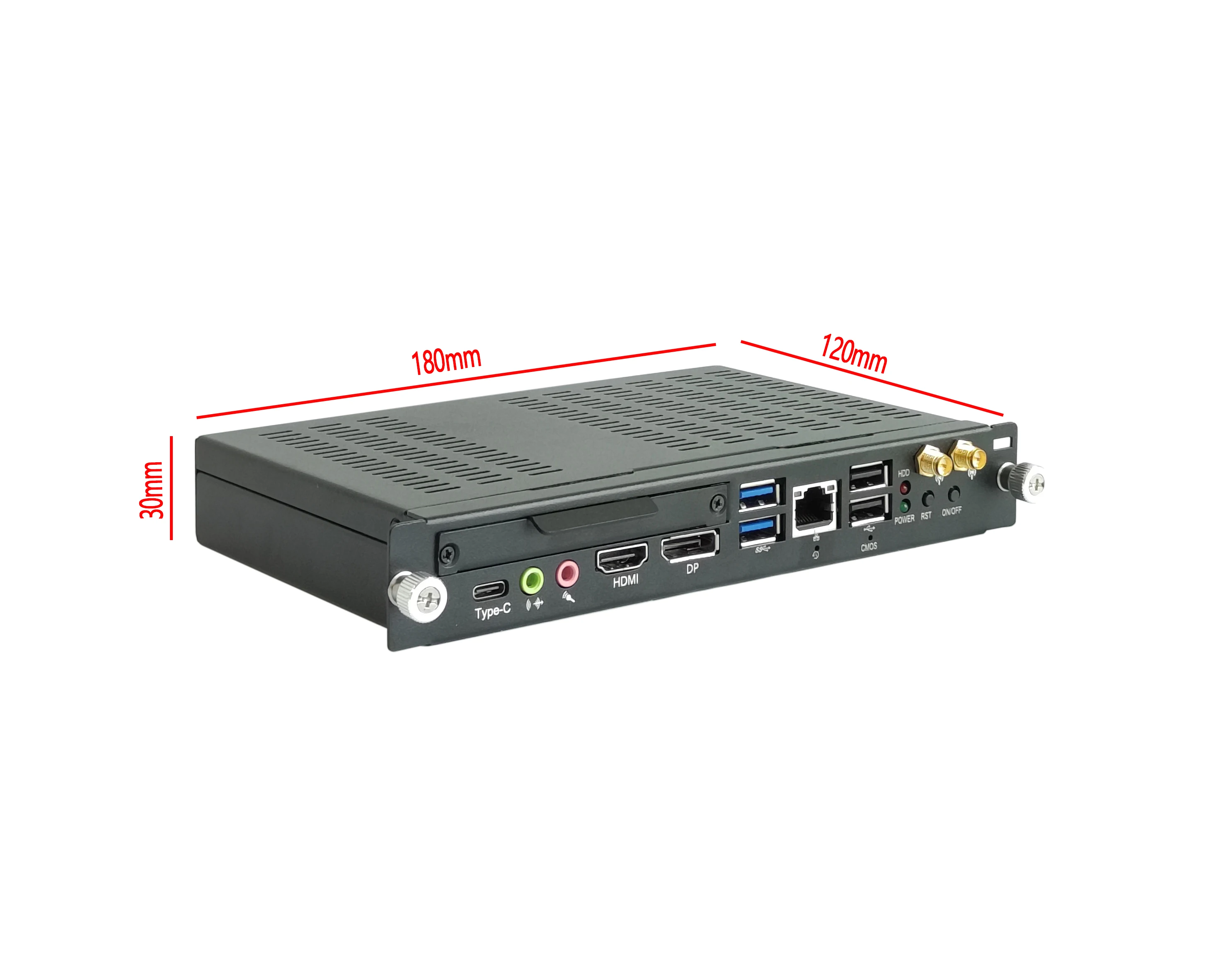 ELSKY OPS PC OPS-12U 13U Fanless Mini Pc Support 12th 13th Gen I3 I5 I7 I9 U/P/H Series CPU With DDR4 RAM USB 4K M.2
