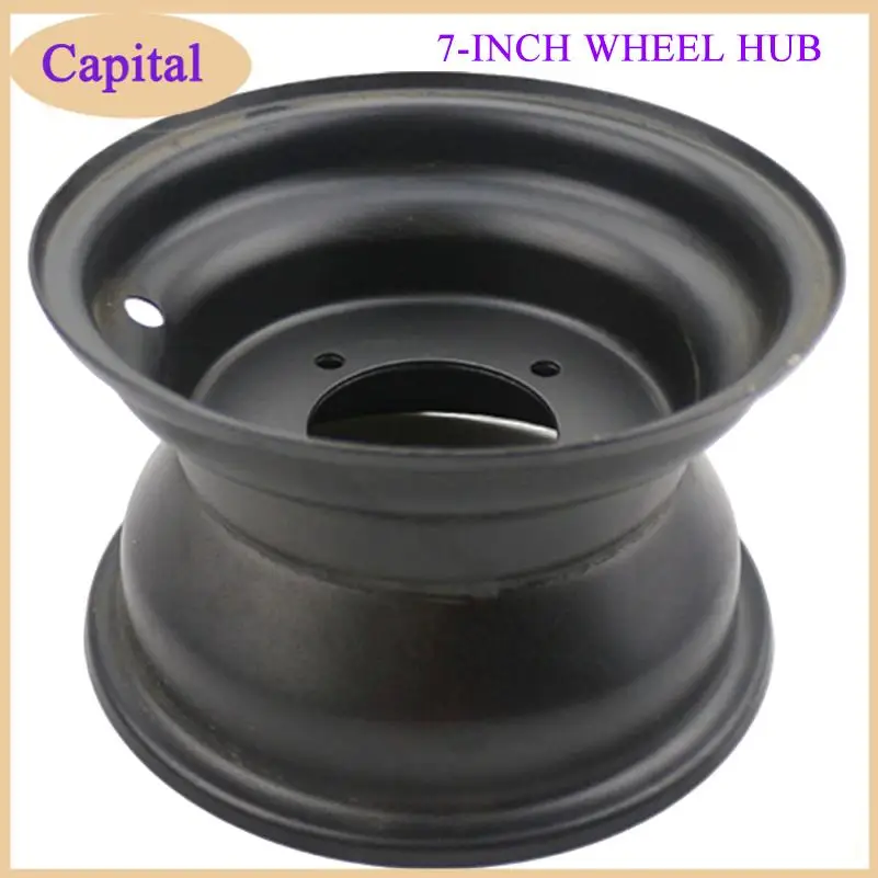 For 110-125cc go karts ATV、 Lawn mower tire 4-hole vacuum wheel rim 7-inch wheel hub modification part