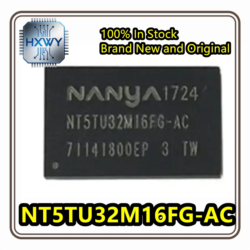 (5/20 units) NT5TU32M16FG-AC NT5TU32M16FG FBGA84 512Mbit (64MB) DDR2 SDRAM Brand New Genuine In Stock Electronic Device IC