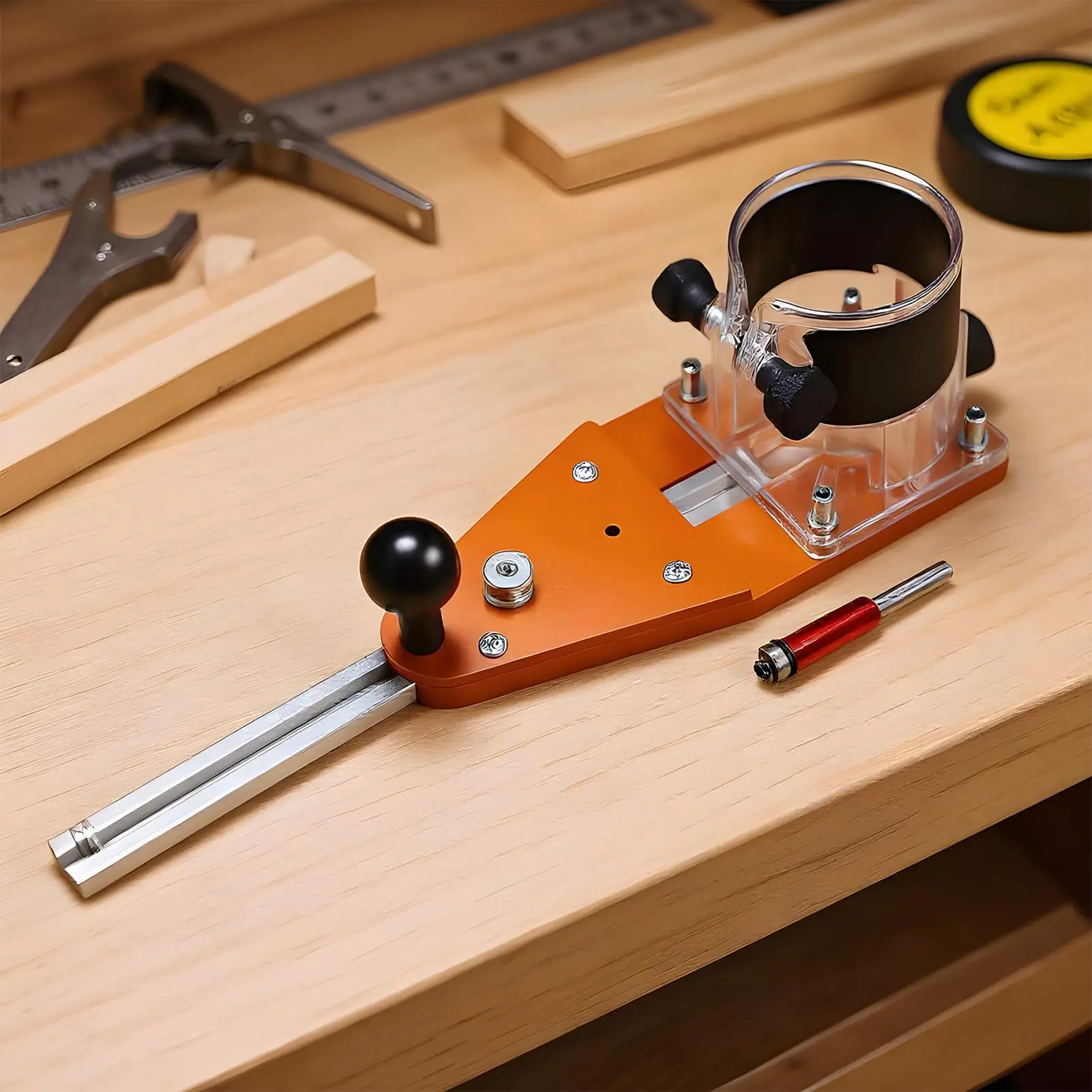Precise Circle Cutting Jig Ergonomic Ball Handle Adjustable Tool Gadget Router Circle Guide for Woodworkers Work Indoor Outdoor