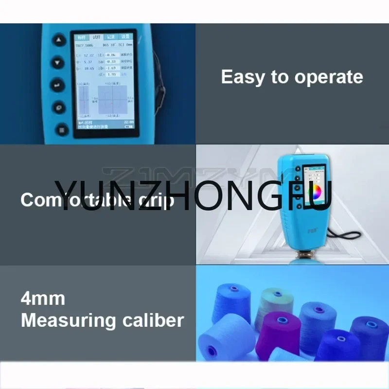 Colorímetro Portátil Digital, Color Analyzer, Precise LAB Color Tester, Color Difference Meter, TFT Display, WR10 Series, 4mm, 8mm