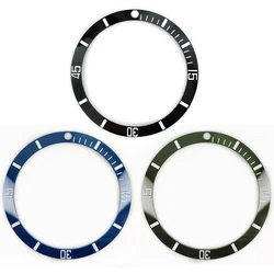 Green Luminous pip at 12 Sloped Ceramic Bezel Insert 39.5*32.6mm Black Blue Green For TD BLACK BA Replacement of Watch part