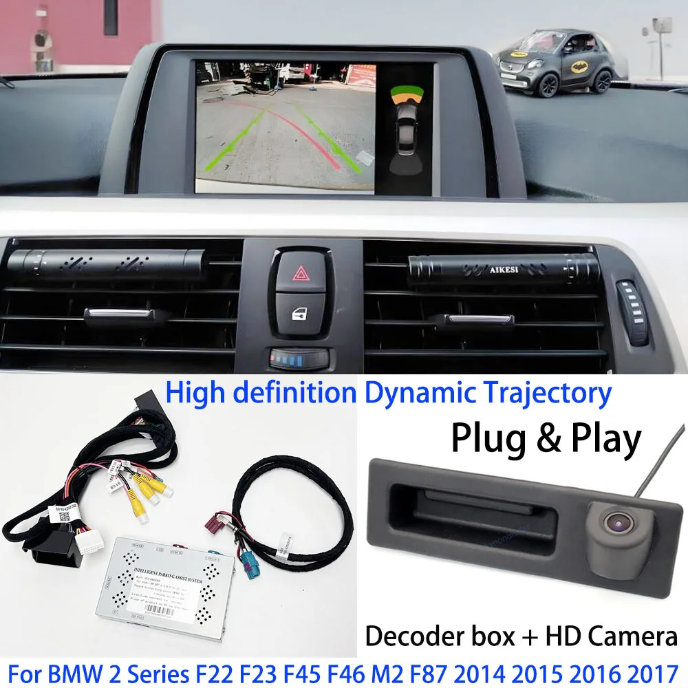 

HD Dynamic Trajectory Decoder Rear View Camera For BMW 2 Series F22 F23 F45 F46 M2 F87 2014~2017 NBT System OEM Screen Upgrade