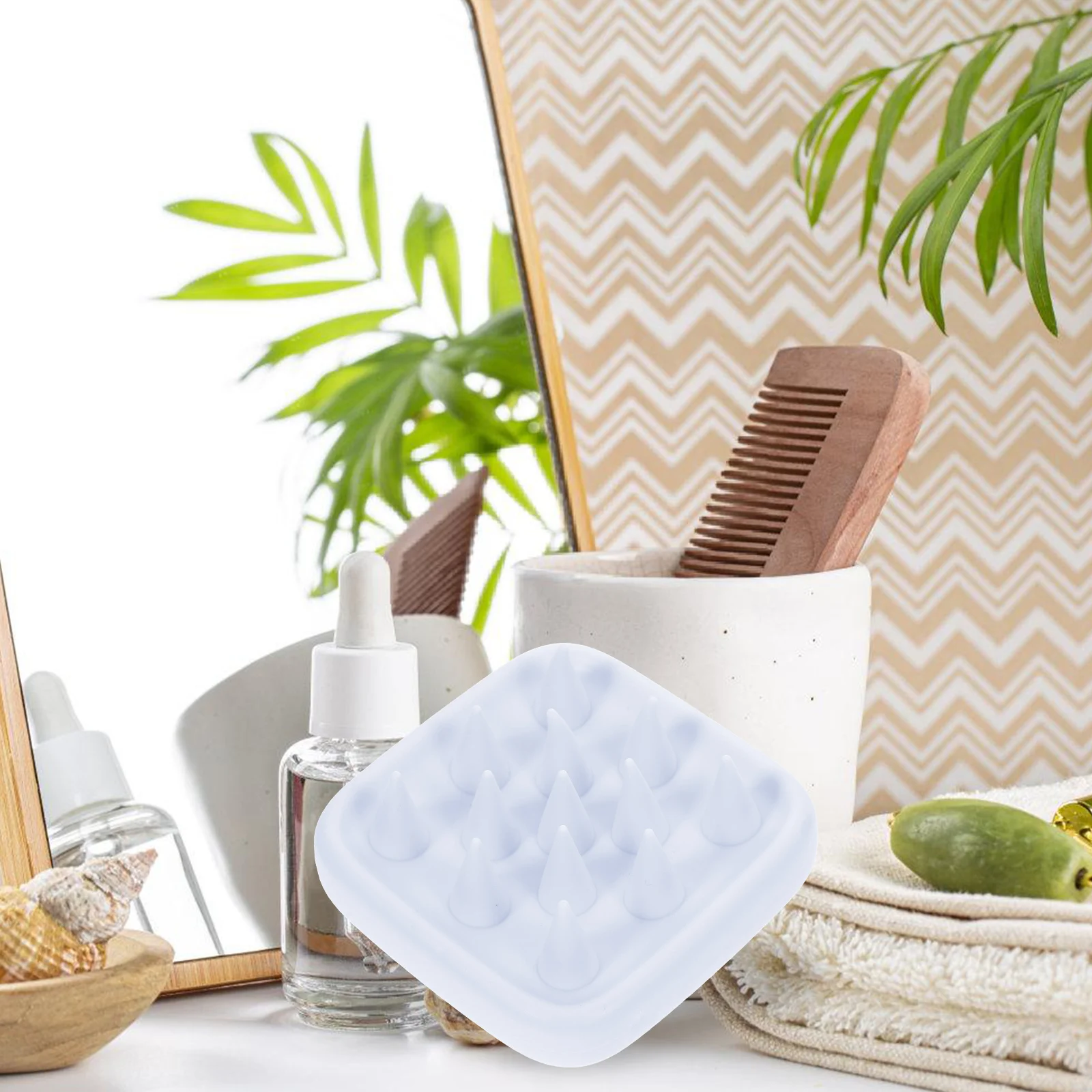 سيليكون فروة الرأس الغسيل القشرة مزيل عميق تنظيف جذور الشعر تدليك فرشاة اغتسال المدمجة خفيفة الوزن السفر المنزل #4