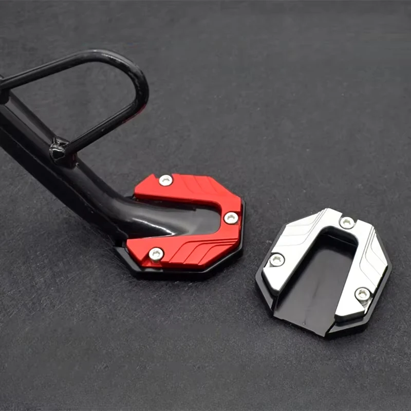 Scooter Motorbike Accessories Extension Foot Pad Support Plate Aluminum Alloy Motorcycle Bike Kickstand Extender Foot Side Stand