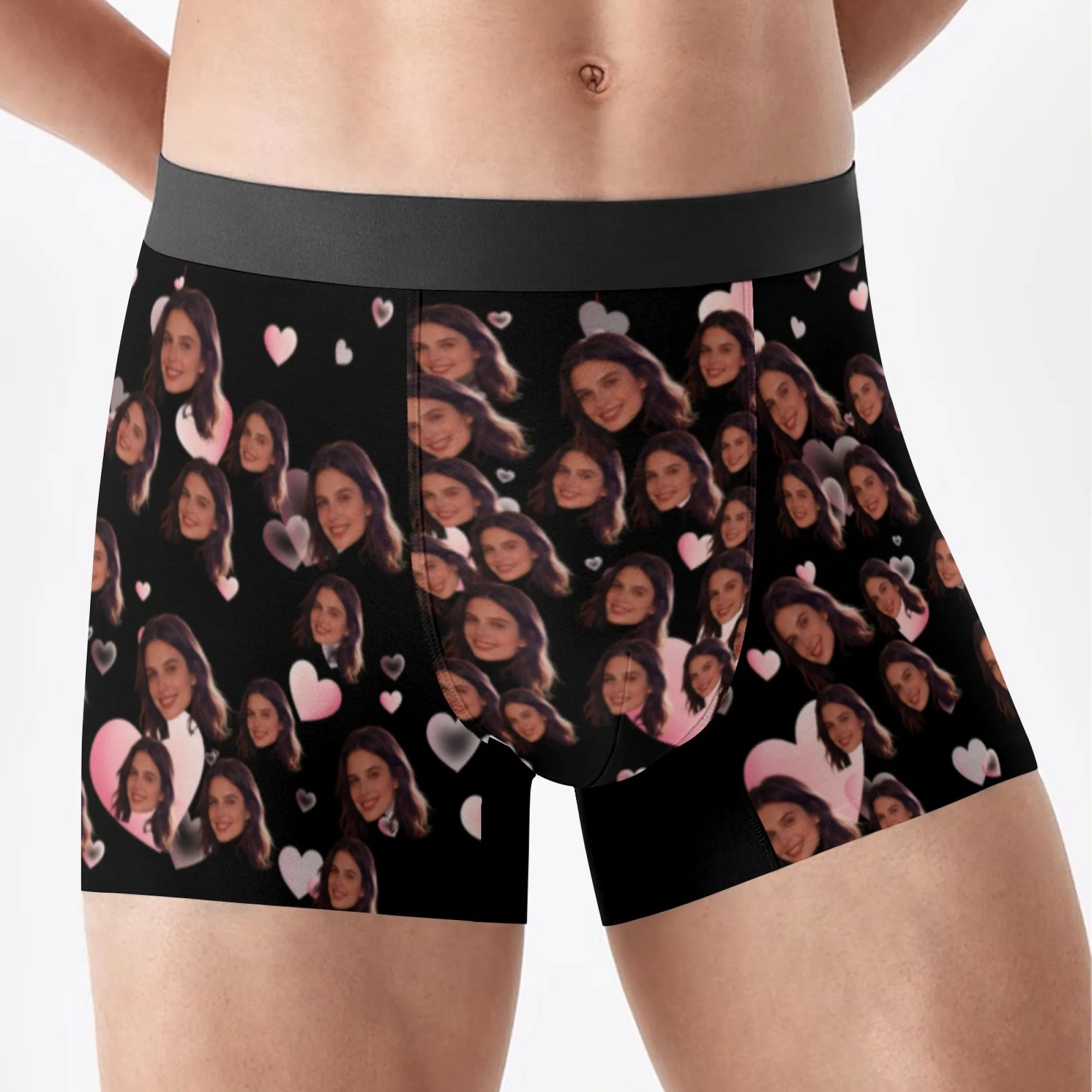 Personalized facial photo DIY customization flat underwear customization men's Valentine's Day gift for husband gift for father