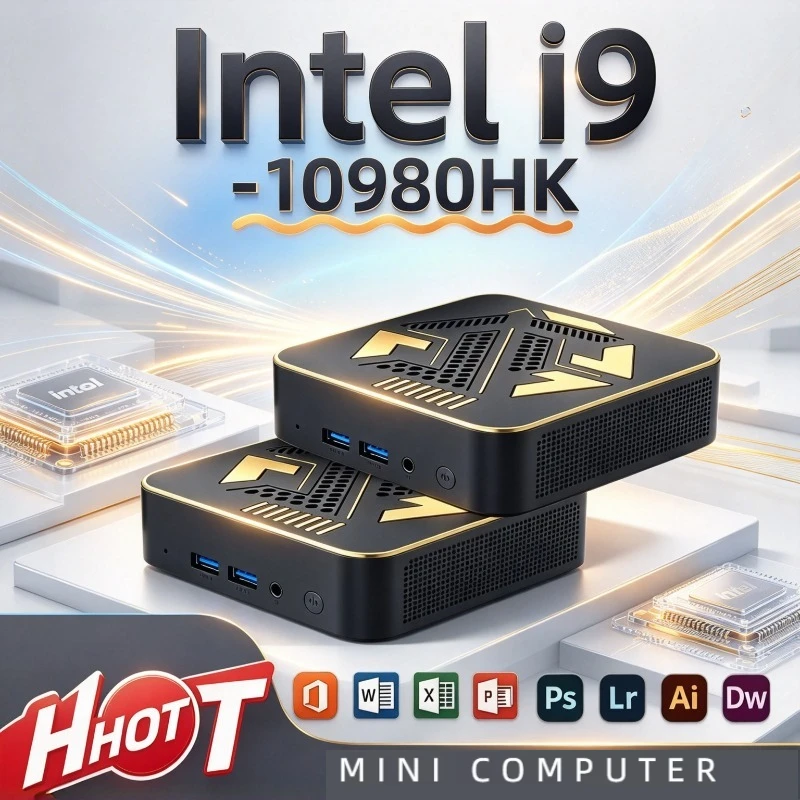 Mini PC Core I9-10980HK with 16GB RAM 1TB 2TB Large SSD M.2 NVME,4K High Definition, Perfect for Gaming and Office Desktop.