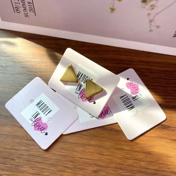 Instruccion de soins avec Logo personnalisé, Invitations de mariage, carton personnalisé pour petites entreprises, cartes post-vente, fabrication de bijoux à faire soi-même