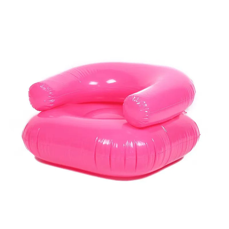 The inflatable children's adult single sofa transparent  carries  comfortable seat