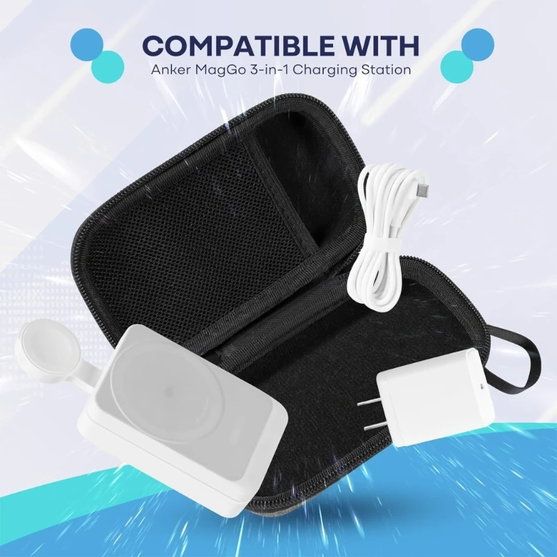 Carrying Bag for MagGo 3 in 1 EVA Case Can Storage & Data Cable