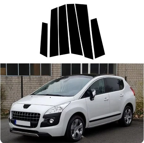 

Fit for Peugeot 301 308 408 206 207 307 5008 window trim bright black middle column sticker