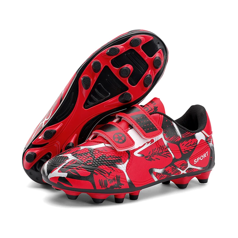 Turf Football Sneaker Athletic Cleats Soccer Shoes Children Firm Ground Soccer Sneakers Anti-slip Kids Football Shoes