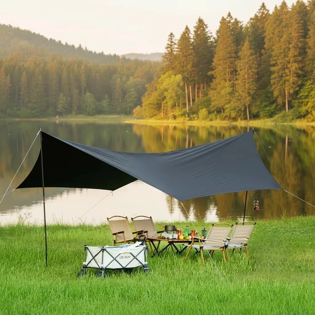 Waterproof Extra Large Camouflage Sun Canopy High Quality Oxford Cloth 612T Summer Use Reusable Shelter Tent Full Portable Set