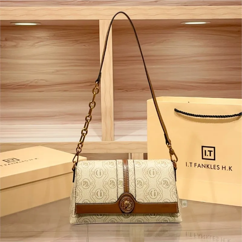

Light luxury brand women's bag 2025 new high-end single shoulder oblique niche design exquisite shoulder bag small square bag