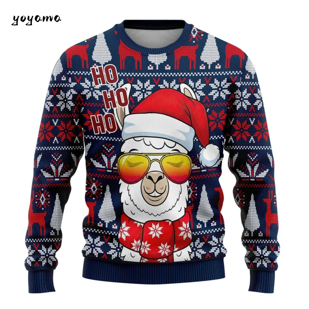 2026 عيد الميلاد لطيف الألبكة الفتيات بلوزات ثلاثية الأبعاد عادية للجنسين Harajuku البلوز البلوفرات القبيح عيد الميلاد موضة الرجال بلوزات