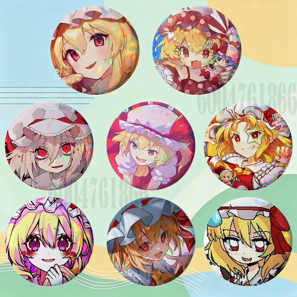 f-flandre scarlet HD Print Badges Pretty Round Display Brooches IP merchandise 32mm 58mm 75mm 44mm 25mm
