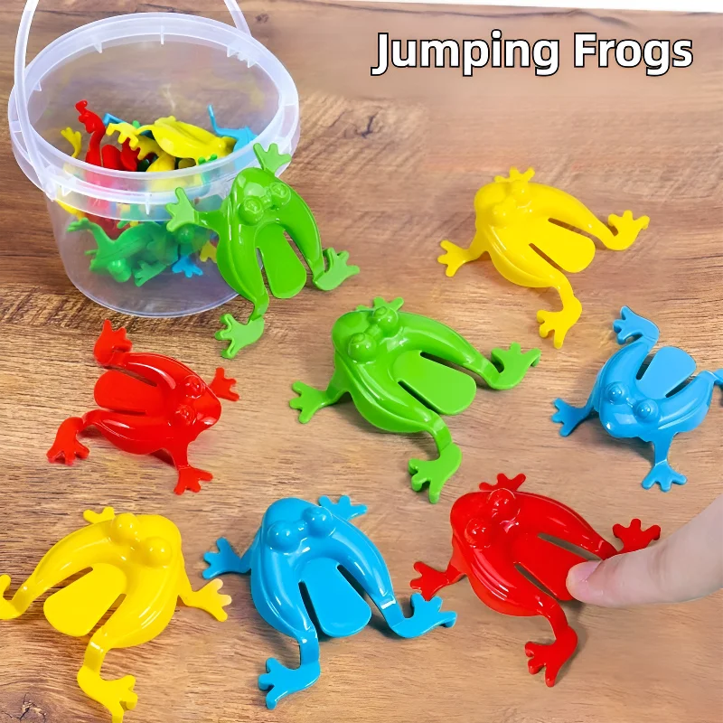 10-50PCS Jumping Frog Toys Parent-child Bounce Frogs Anxiety Toy Kids Assorted Stress Relief Toys Children Birthday Party Gifts