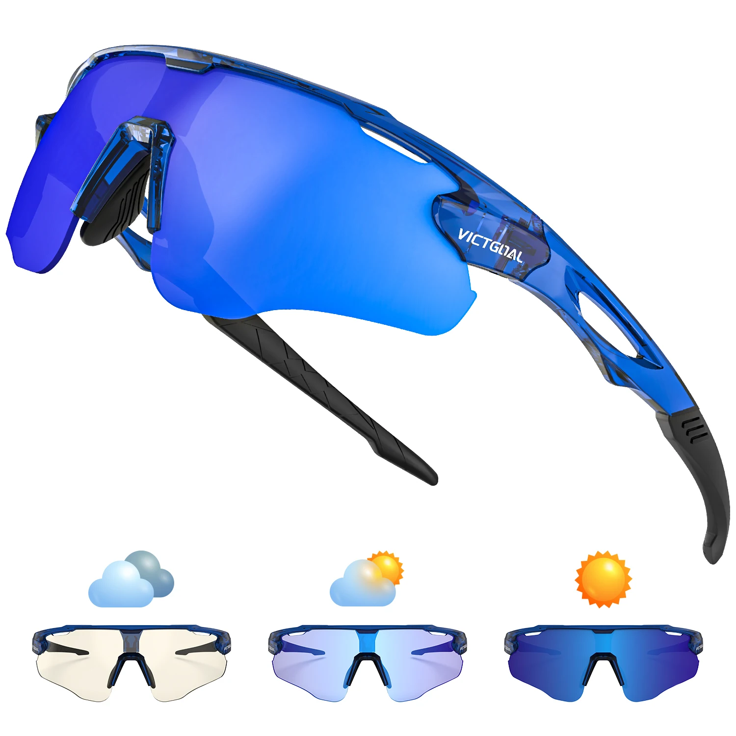 

VICTGOAL Photochromic Sports Sunglasses Men Women Outdoor Cycling UV400 Protection Bicycle Eyewear MTB Road Bike Eyeglass